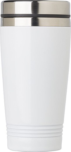 Nerezový termohrnek s víčkem, 450 ml, bílá