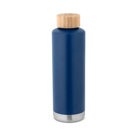 NORRE BOTTLE. Dvoustěnná vakuově izolovaná láhev z nerezové oceli (36% recyklace) 640 mL, námořnická modrá