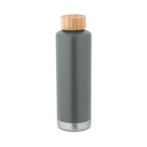 NORRE BOTTLE. Dvoustěnná vakuově izolovaná láhev z nerezové oceli (36% recyklace) 640 mL, tmavě šedá