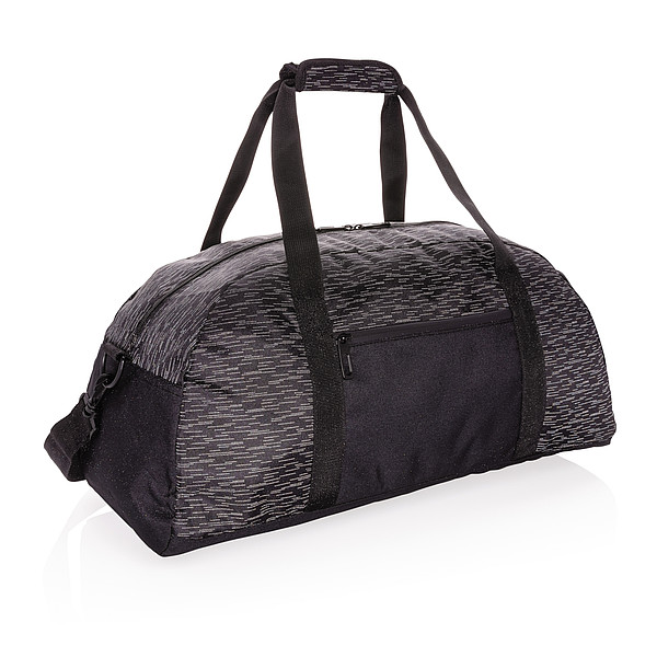 NUNAWA Reflexní víkendová taška z RPET AWARE™, černá