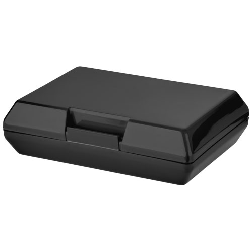 OBLONG Praktická plastová krabička na oběd nebo svačinu, černá