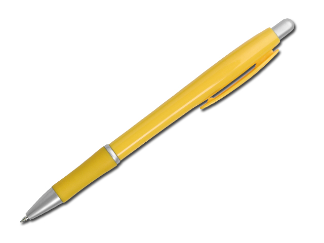 OCTAVIO plastové kuličkové pero, modrá náplň, Žlutá