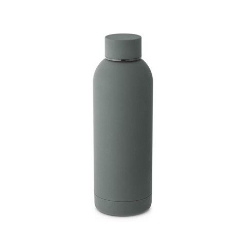 ODIN. Dvoustěnná nerezová (36% recyklace) vakuově izolovaná láhev 550 mL, tmavě šedá