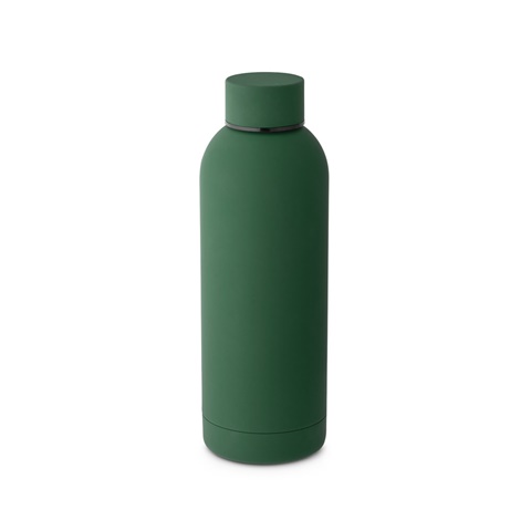 ODIN. Dvoustěnná nerezová (36% recyklace) vakuově izolovaná láhev 550 mL, tmavě zelená