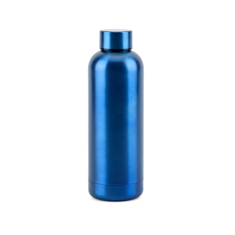 ODIN METTALIC. Láhev z 90% recyklované nerezové oceli 550 mL, královská modrá