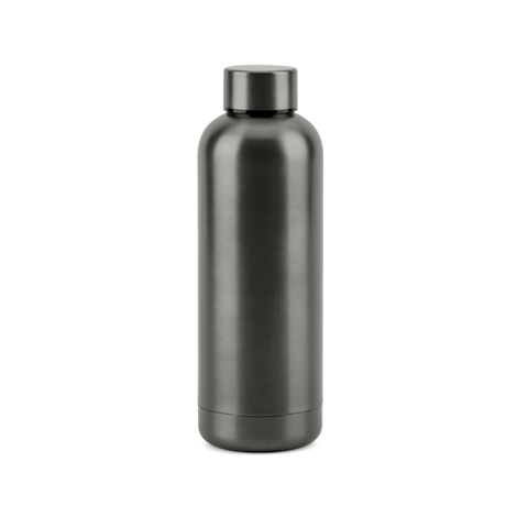ODIN METTALIC. Láhev z 90% recyklované nerezové oceli 550 mL, ocelově šedá