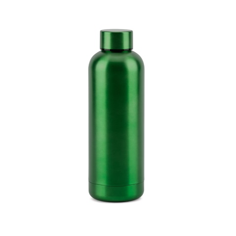ODIN METTALIC. Láhev z 90% recyklované nerezové oceli 550 mL, zelená