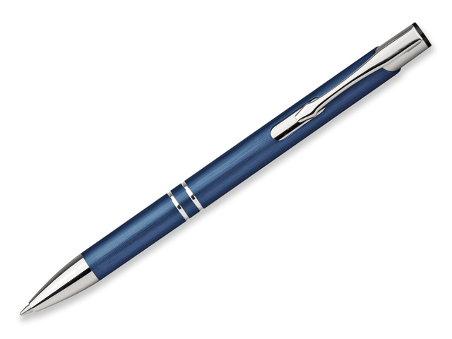 OLEG BRUSH kovové kuličkové pero, modrá náplň, Modrá