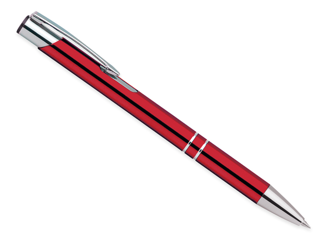 OLEG kovové kuličkové pero, modrá náplň, Červená