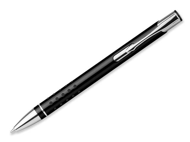 OLEG DOTS kovové kuličkové pero, modrá náplň, Černá