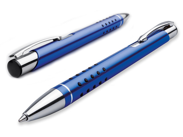 OLEG DOTS kovové kuličkové pero, modrá náplň, Modrá