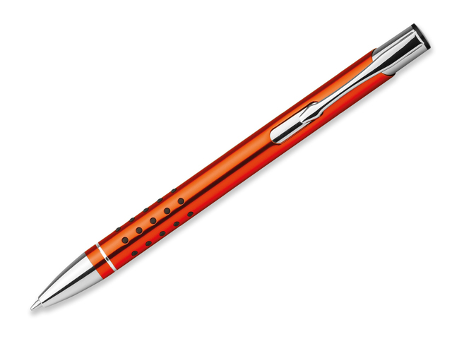 OLEG DOTS kovové kuličkové pero, modrá náplň, Oranžová