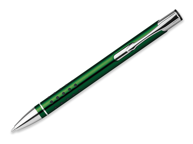 OLEG DOTS kovové kuličkové pero, modrá náplň, Zelená