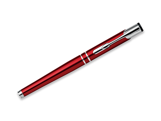 OLEG ROLLER kovové keramické pero, modrá náplň, Červená
