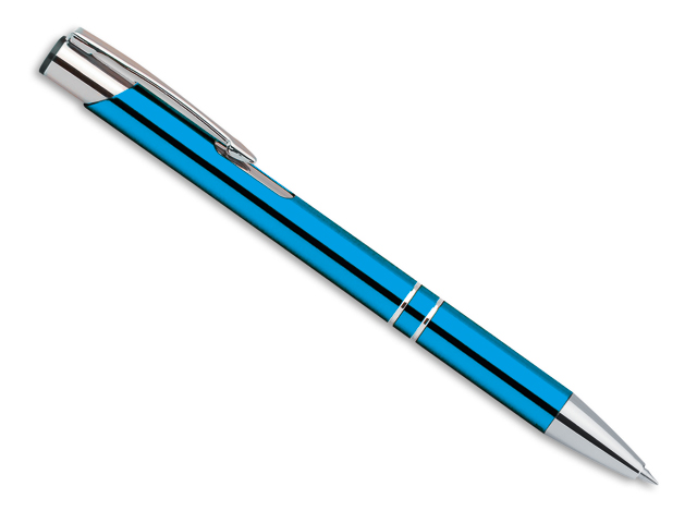 OLEG kovové kuličkové pero, modrá náplň, Tyrkysová