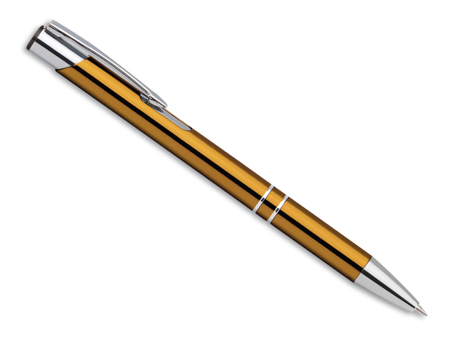OLEG kovové kuličkové pero, modrá náplň, Zlatá
