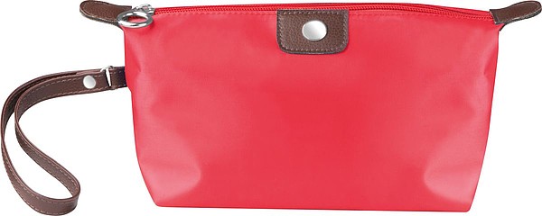 OLIVIA Kosmetická taška s poutkem na zápěstí, červená