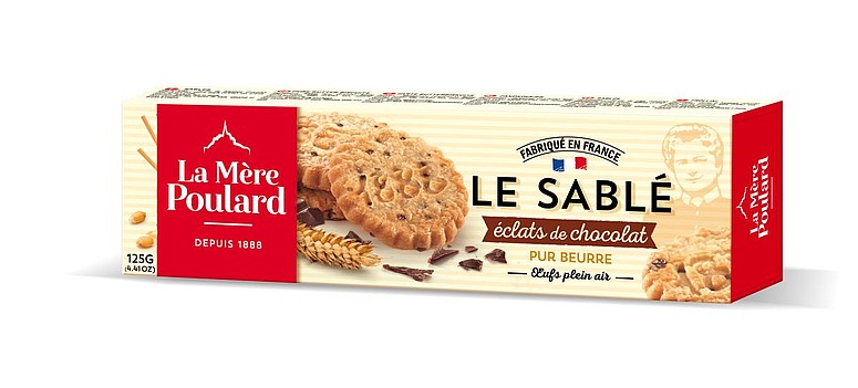 PABA Francouzské sušenky La Mére Poulard Tradition Chocolate chip butter biscuits, papír 125 g