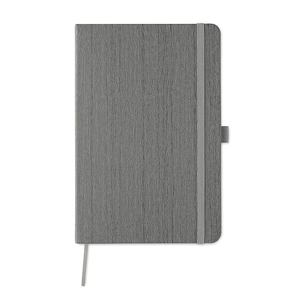 PALAM Zápisník A5 s deskami se vzorem dřeva, 80 stran, šedá