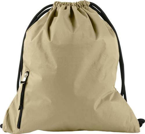 PANGOR Stahovací batoh s kapsičkou na zip, béžová