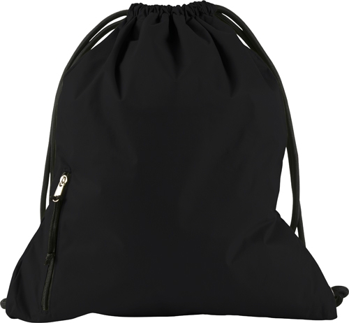 PANGOR Stahovací batoh s kapsičkou na zip, černá