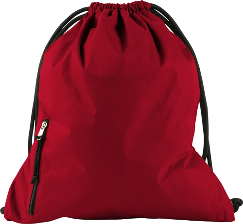 PANGOR Stahovací batoh s kapsičkou na zip, červená