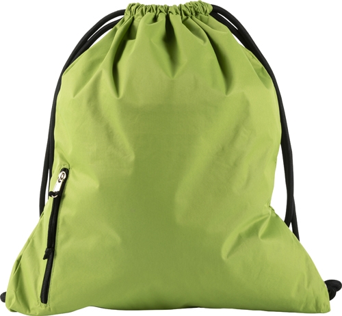 PANGOR Stahovací batoh s kapsičkou na zip, zelená