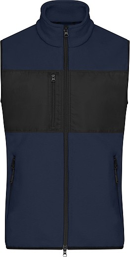 Pánská fleecová vesta James & Nicholson, námořní modrá, S