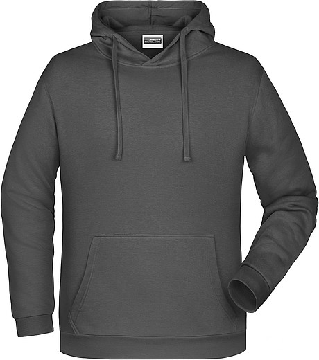 Pánská mikina s kapucí James Nicholson sweat hoodie men, antracitová, vel. S