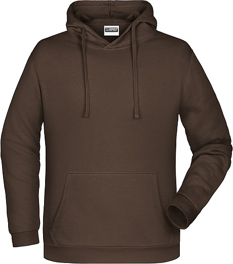 Pánská mikina s kapucí James Nicholson sweat hoodie men, hnědá, vel. S