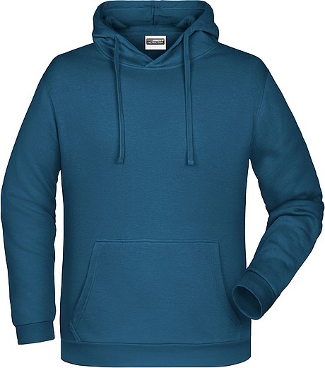 Pánská mikina s kapucí James Nicholson sweat hoodie men, modrozelená, vel. S