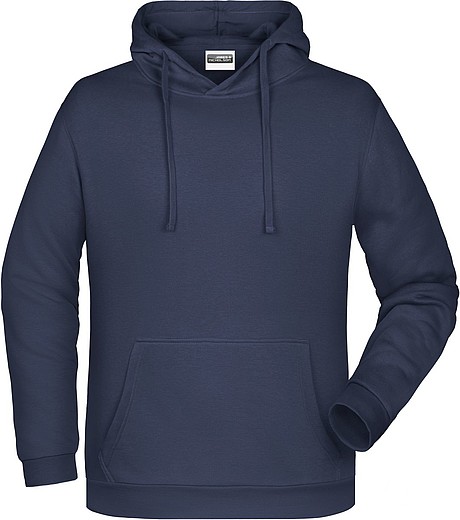 Pánská mikina s kapucí James Nicholson sweat hoodie men, námořní modrá, vel. S