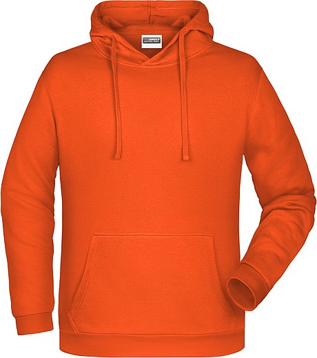 Pánská mikina s kapucí James Nicholson sweat hoodie men, oranžová, vel. S