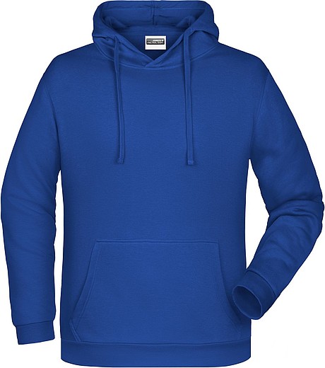 Pánská mikina s kapucí James Nicholson sweat hoodie men, tmavá královská modrá, vel. S