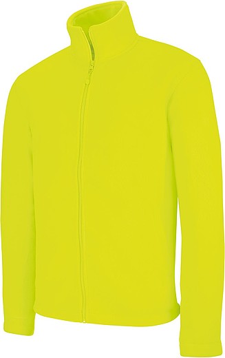 Pánská mikrofleecová mikina Kariban fleece jacket men, jasně žlutá, vel. S