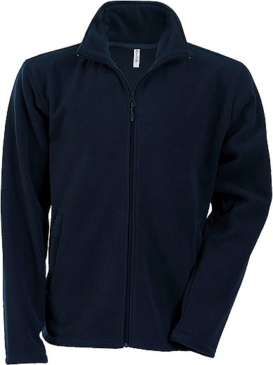 Pánská mikrofleecová mikina Kariban fleece jacket men, námořní modrá, vel. S