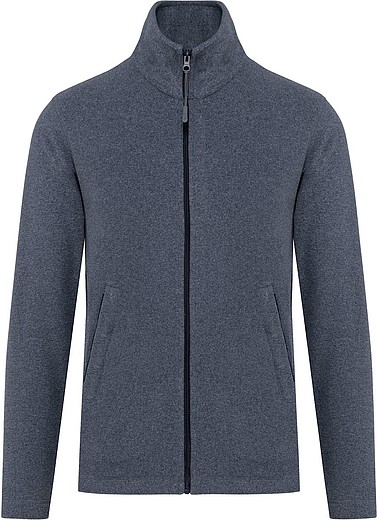 Pánská mikrofleecová mikina Kariban fleece jacket men, tmavá námořní modrá, vel. S