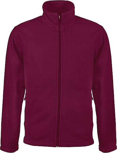 Pánská mikrofleecová mikina Kariban fleece jacket men, vínová, vel. S