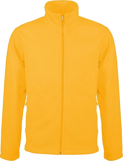 Pánská mikrofleecová mikina Kariban fleece jacket men, žlutá, vel. S
