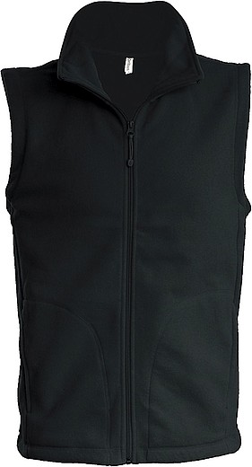 Pánská mikrofleecová vesta Kariban fleece vest men, černá, vel. S