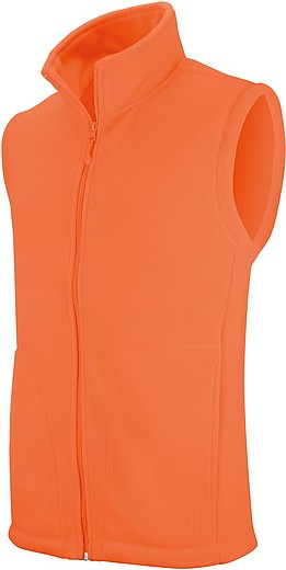 Pánská mikrofleecová vesta Kariban fleece vest men, fluorescenční oranžová, vel. S