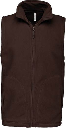 Pánská mikrofleecová vesta Kariban fleece vest men, hnědá, vel. S