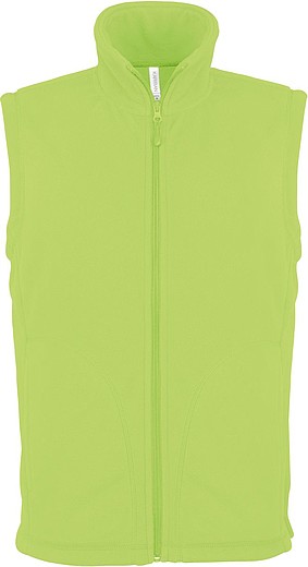 Pánská mikrofleecová vesta Kariban fleece vest men, jasně zelená, vel. S