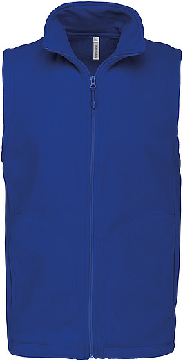 Pánská mikrofleecová vesta Kariban fleece vest men, královská modrá, vel. M