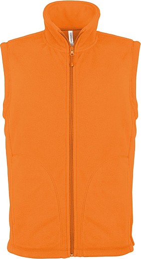 Pánská mikrofleecová vesta Kariban fleece vest men, oranžová, vel. S