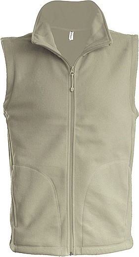 Pánská mikrofleecová vesta Kariban fleece vest men, sv. hnědá, vel. S