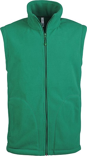 Pánská mikrofleecová vesta Kariban fleece vest men, zelená, vel. S