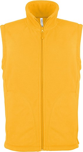 Pánská mikrofleecová vesta Kariban fleece vest men, žlutá, vel. S