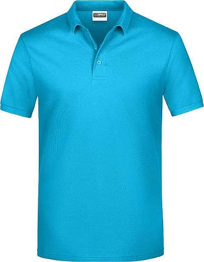 Pánské piqué polo James & Nicholson, tyrkysová, S