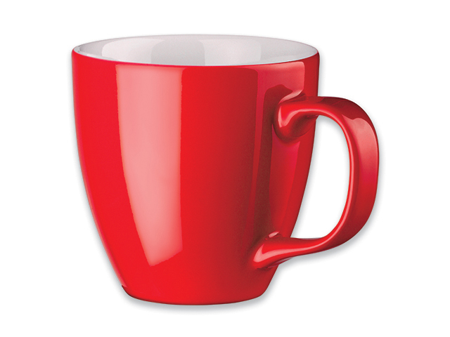 PANTHONY porcelánový hrnek o objemu, 460 ml, Červená